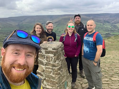 photo of team on a walk